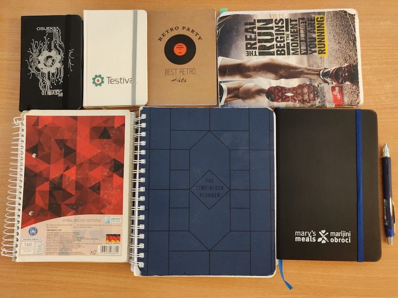 Various notebooks I have used over the years.