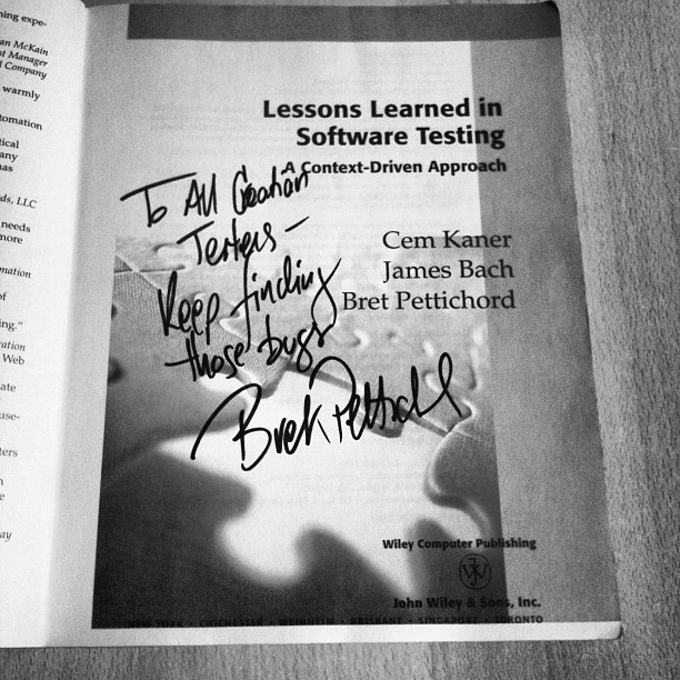 Lessons Learned in Software Testing