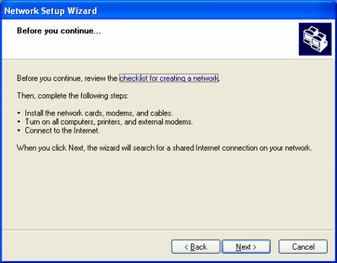 Network Setup Wizard